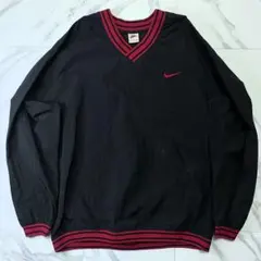 ナイキ 銀タグ 刺繍 ハーフジップ アノラック 緑 テック テック系 y2k y2k 00s NIKE TECH パーカー ヘビー ロゴ スオッシュ 緑 L