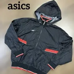 【希少】asics レトロ　ナイロンジャケット　Ｍ　ビンテージ　ゴールドタイガー