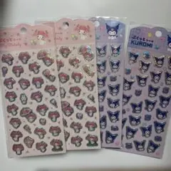 4枚　クロミ　マイメロ　ぷくっとシール