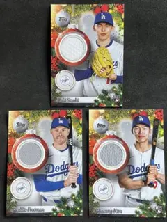 佐々木朗希フリーマンキムヘソン　topps 2025 レリックカード　3枚セット