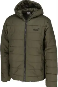 PUMA フード付きダウンジャケット オリーブ