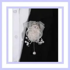 ★お値引き中★花 ＆ 人工パールデコレーションコサージュ★
