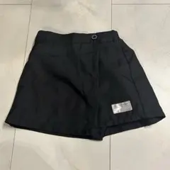 ガールズ　ショートパンツ　黒　シンプル　キッズ　子供用　スカートパンツ　ブラック