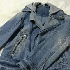 デニムジャケット ライダース風