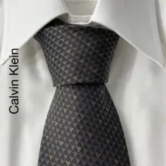 TG303 Calvin Klein ジャガード シルク ネクタイ 日本製