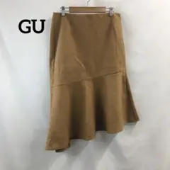 GU ジーユー ヘムスカート サイズXL ブラウン フレアスカート