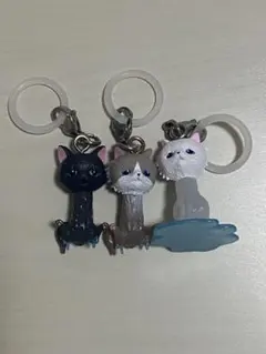 しょんぼり猫　めじるしアクセサリー　3点