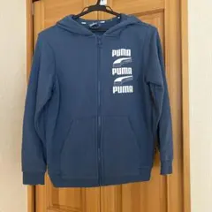 PUMA フード付きパーカー 150 ネイビー