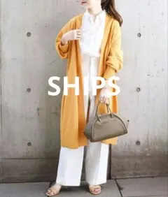 SHIPS ペーパーポリ ロングスリーブ ミディ ロングカーディガンのサムネイル