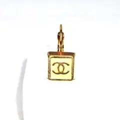 CHANEL シャネル スクエア ココマーク ピアス 片方 ゴールドカラー