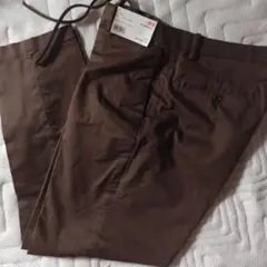 未使用 UNIQLO ユニクロEZYアンクルパンツ L ブラウン