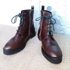 【期間限定値下】Le Talon GRISE 本革 ショートブーツ ジップ M茶