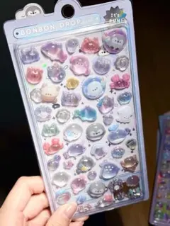 正規品　ボンボンドロップシール　海洋生物　かわいい　蟹　ペンギンなど