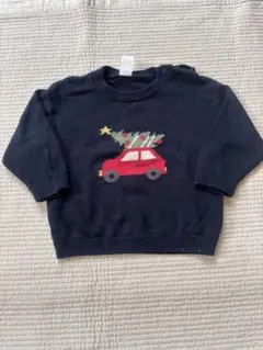 H&M 車とクリスマスツリーニットセーター