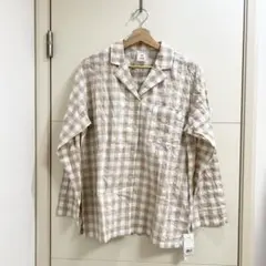 ジェラートピケ ベージュチェックパジャマのサムネイル