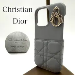 新品・未使用　Christian Dior レザー iPhoneケース グレー