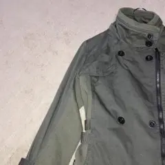 エッジファイン モッズコート F カーキ スタッズ アシンメトリー 袖口リブ