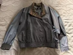DAKS グレー ジャンパー チェック襟　Lサイズ　ダックス ブルゾンのサムネイル