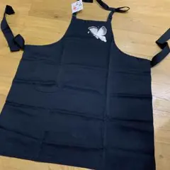 新品　コルローズ　黒　ブラック　エプロン　冠婚葬祭　蝶　刺繡