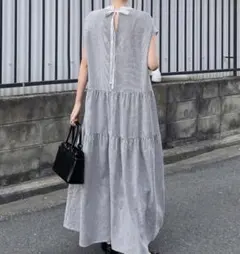 FRIFUL ストライプ ノースリーブ ワンピース S