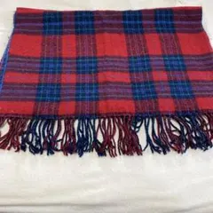 レディース★大判赤チェックマフラー