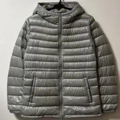 【極美品】UNIQLO ユニクロ　ウルトラライトダウン　フード　グレー　M
