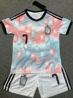 120cmブルネイ　ベルギー代表　子供サッカーシャツセット