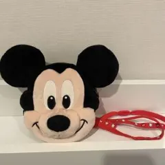 【美品】ディズニー ミッキー　ぬいぐるみ ポシェット　パスケース