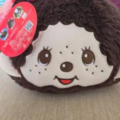 モンチッチ巾着付きブランケット　ブラウン