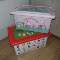 サンリオ　収納ケース　2個セット　レトロ　Sサイズ