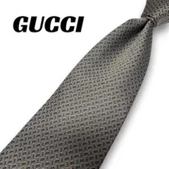 GUCCI グッチ ネクタイ シルク100% GG柄 ロゴ ブラウン ジャガードのサムネイル