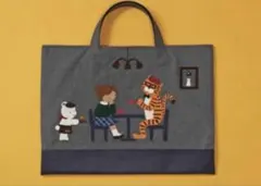 Familiar × BEAMS JAPAN　干支シリーズ　寅柄のデニムバッグ黒