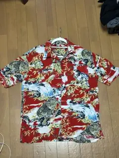 古着　HANG TEN 虎和柄アロハシャツ メンズLサイズのサムネイル