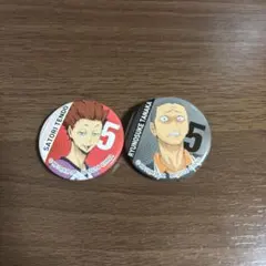 ハイキュー　一番くじ　缶バッジセット　田中龍之介　天童覚
