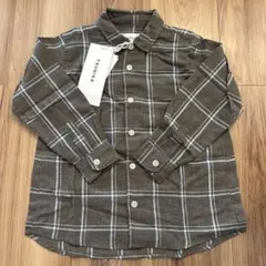 新品タグ付 TRUNIKA キッズ 長袖チェックシャツ 110cm