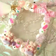 ホイップデコ 硬質カードケース うさぎ リボン