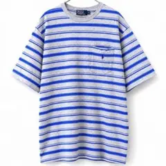 00s ポロバイラルフローレン ボーダーT ポケット付 L グレー
