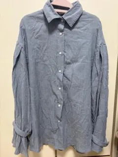 classicalelf 綿100％楊柳袖ボリュームシャツLサイズ