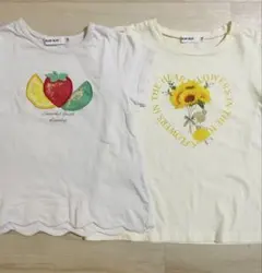 スラップスリップ 110 半袖 Tシャツ 夏 フルーツ ひまわり 2枚