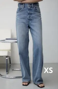 AZUL BY MOUSSY ハイウエストワイドデニムXS