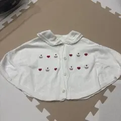 美品　Cottoli ケーキ刺繍 ポンチョ　birthday
