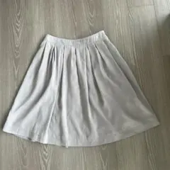 日本製　NATURAL BEAUTY フレアスカート 38 ベージュグレー系