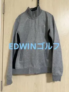 美品　EDWINゴルフ　裏起毛ジップアップブルゾン
