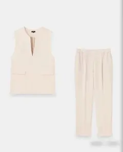 PLSTプラステVネックベストパンツセット