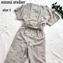 emmi atelier エミアトリエ　オールインワン　サロペット　リボン