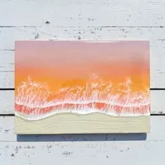 はじまりの朝＊4号キャンバス 絵画 原画 風景画 海 夏 ハワイ 沖縄