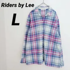 送料込❤Riders by Lee 【L】チェック柄 長袖シャツ フリース