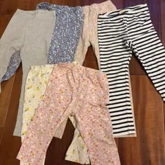 レギンス　6点セット 110cm 花柄・ストライプ