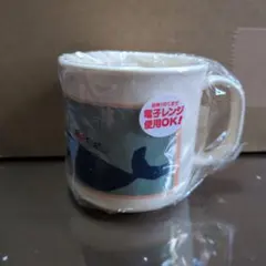 新品　子ども用陶器コップ 青と緑の魚デザイン