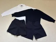 【120】小学校受験 ポロシャツ ショートパンツ セーター 4点セット
